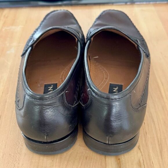 Mezlan Waters Two Tone Leather Loafers. Size 9. Brown/Black main image 8